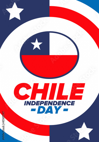 Free Download Chile Independence Day. Happy national holiday Fiestas Patrias. Freedom day. Celebrate annual in September 18. Chile flag. Patriotic chilean design. Poster, card, banner, template, background. Vector - GFXLoad