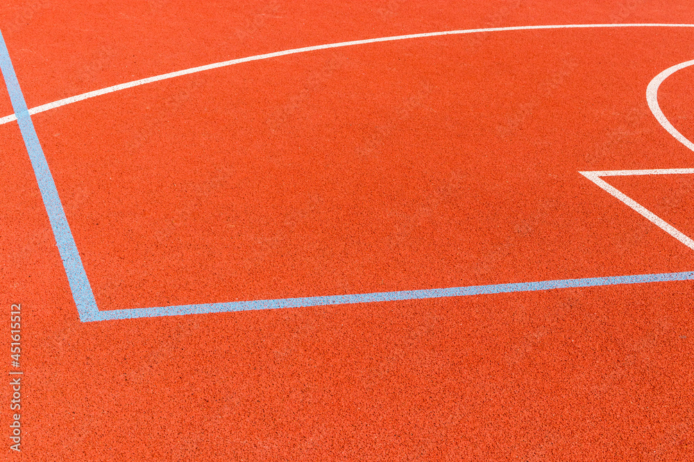 Fototapeta premium Basketball court lines. Natural background.