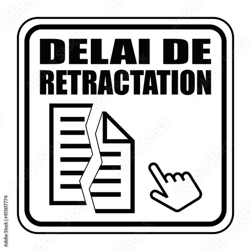 Logo délai de rétractation.