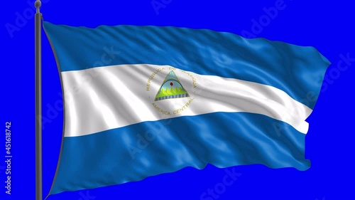 Flag of Nicaragua with alpha channel.
 photo