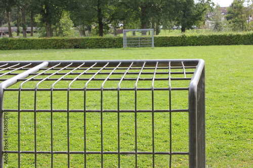 Small sized soccerfield for children in the neighborhood photo