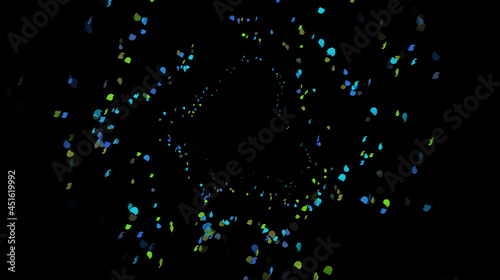 花弁が舞うの背景グラフィック2（黒背景）