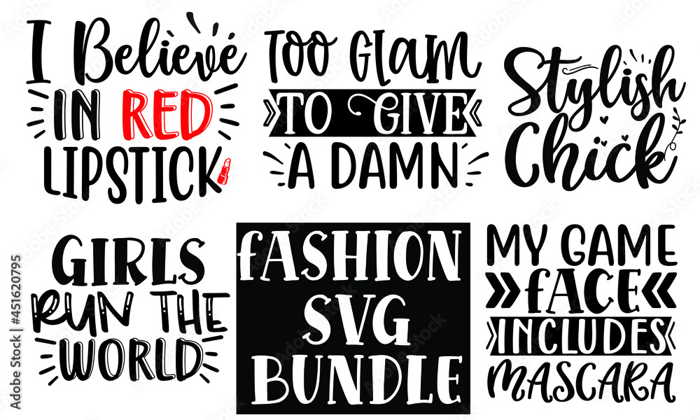 Naklejka Fashion SVG T shirt Design Bundle