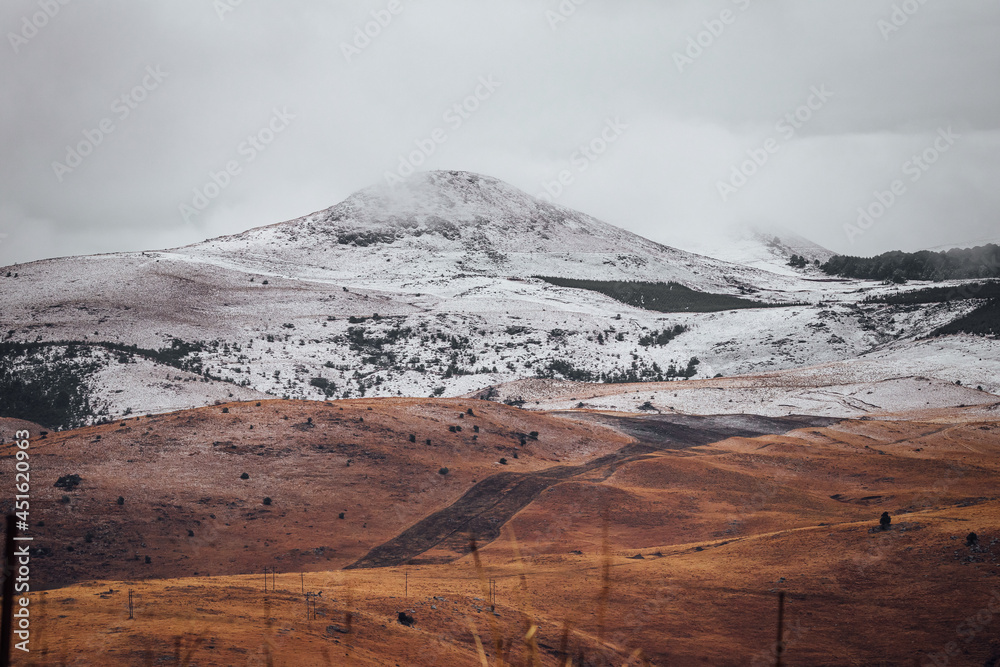 Harding Snow Capped Mountain Landscape