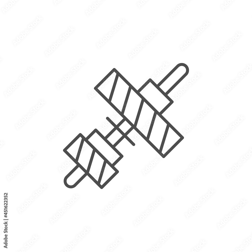 Transmission or gearbox line outline icon Transmission or gearbox line outline icon