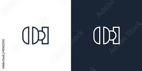 Abstract line art initial letters OH logo.