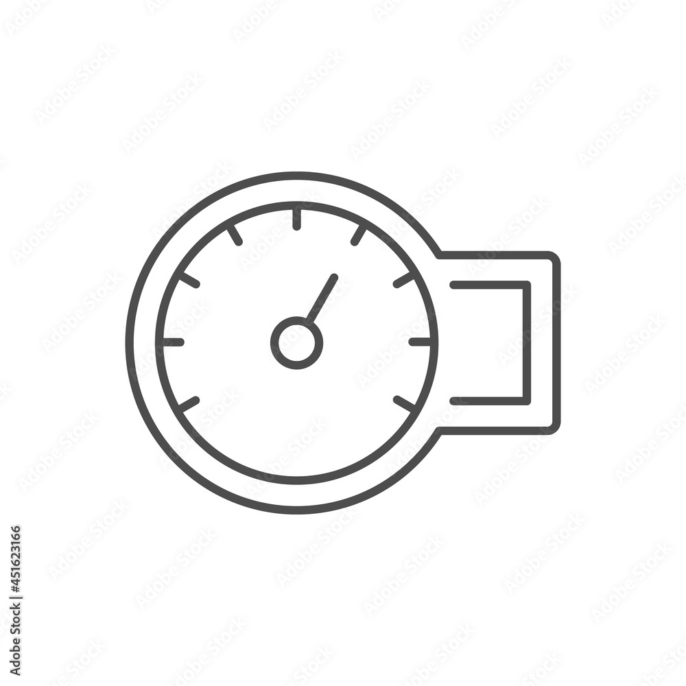 Car dial line outline icon Car dial line outline icon
