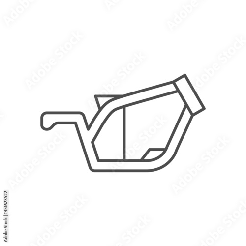 Motorcycle frame line outline icon