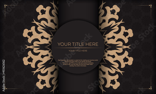 Canvastavla Template for design printable invitation card with vintage patterns
