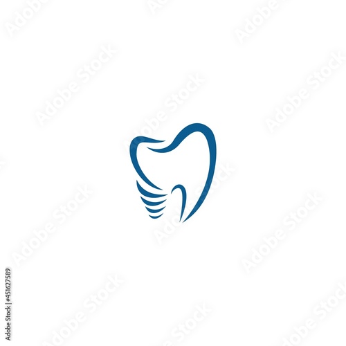 Dental implant Template vector illustration icon logo design