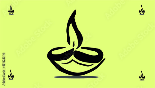 Diwali icon. Element of World religiosity icon. Premium quality graphic design icon. Signs and symbols collection icon.Diwali festival diya icon with an isolated background.