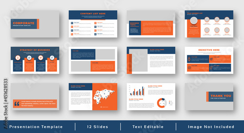 Pitch decks or minimalist presentations slide for business plans and investments