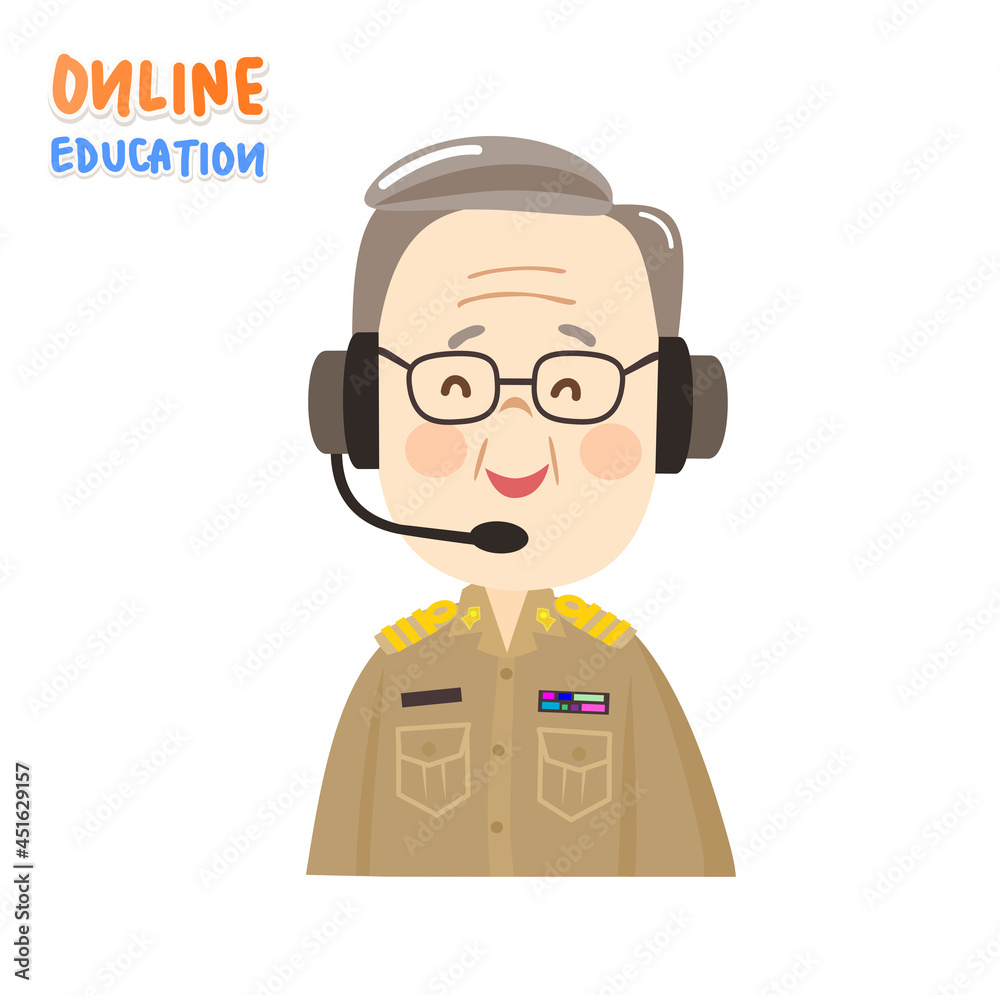 Cartoon for online education vector.