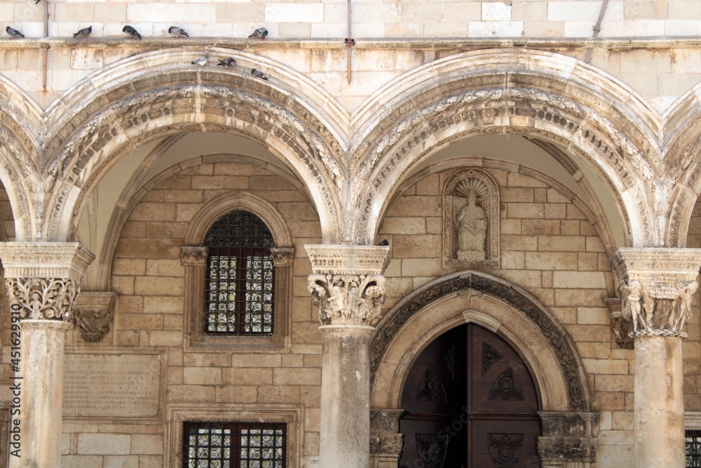 Arches of the entrance of the Rector's Palace, Dubrovnik