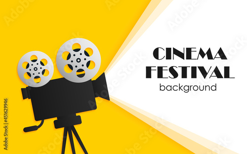 Movie time concept. Cinema banner design