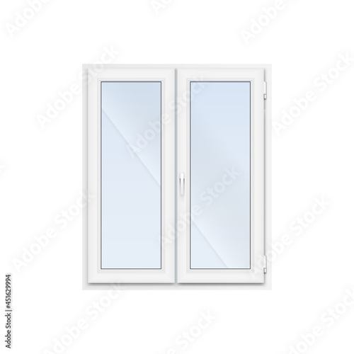 Fototapeta Naklejka Na Ścianę i Meble -  Plastic Window Realistic Composition