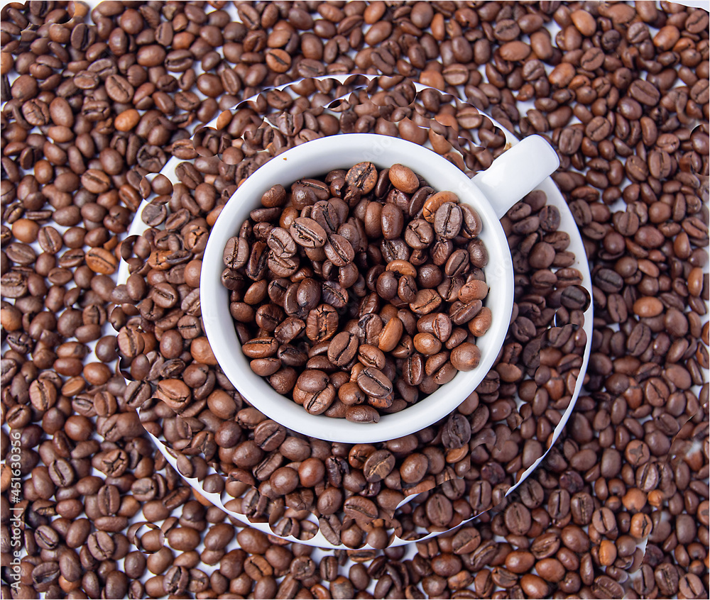 coffee beans in a cup coffee beans in a cup