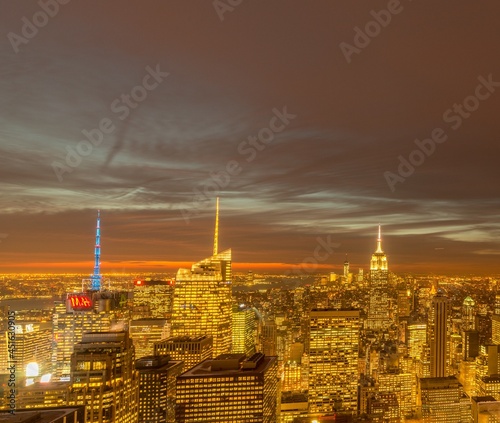New York - DECEMBER 20  2013  View of Lower Manhattan on Decembe