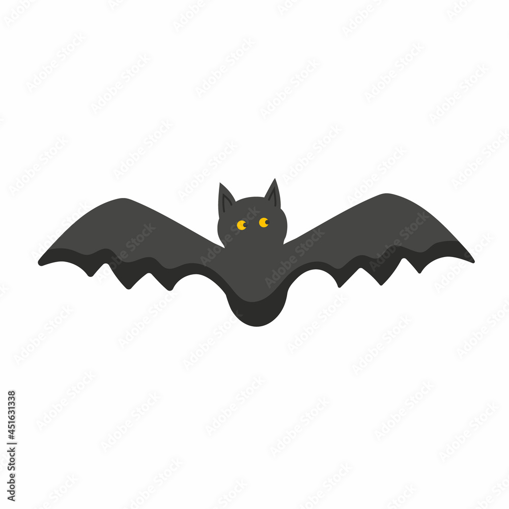 Obraz premium Flying bat in flat style