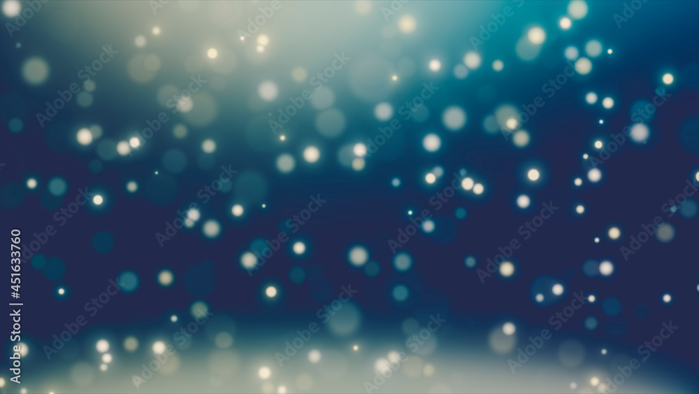 Snowy festive christmas background and texture, glare and bokeh, particles shimmering on a black background