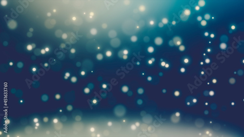 Snowy festive christmas background and texture  glare and bokeh  particles shimmering on a black background