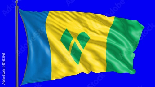 Flag of  Saint Vincent and The Grenadines with alpha channel.
