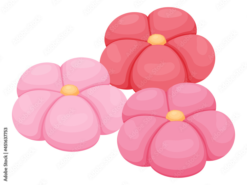 和菓子のイラスト ねりきり 梅 Stock ベクター Adobe Stock