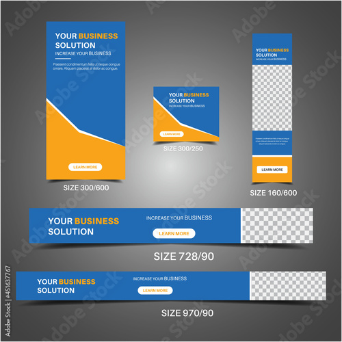 web banner ad design. Multipurpose Web Banner Design Bundle. vector design.