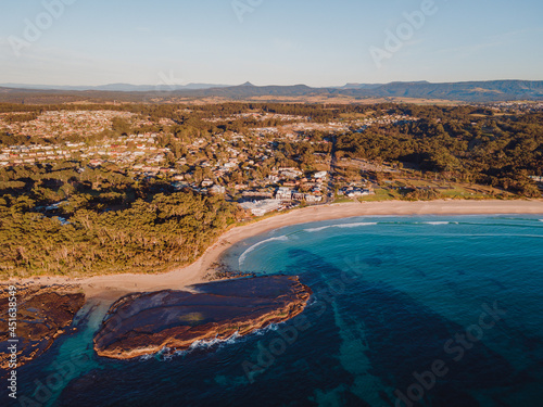 Mollymook beach during sunrise, South Coast, NSW, Australia.