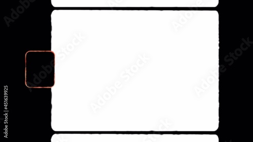 Authentic Super 8 Film Frame with Sprocket Hole for Retro Vintage Effects with Digital Video. Empty Cinema Film Without Noise. Create the Retro Vintage Archival Footage Look with Your Digital Footage