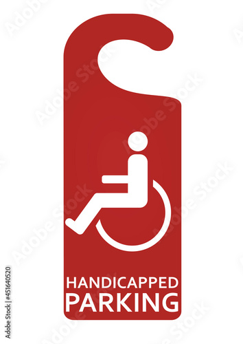 Handicapped parking sign. vector illustration