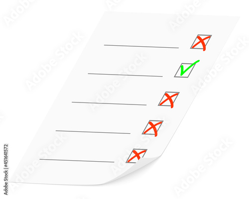 Image of a questionnaire on a white background.