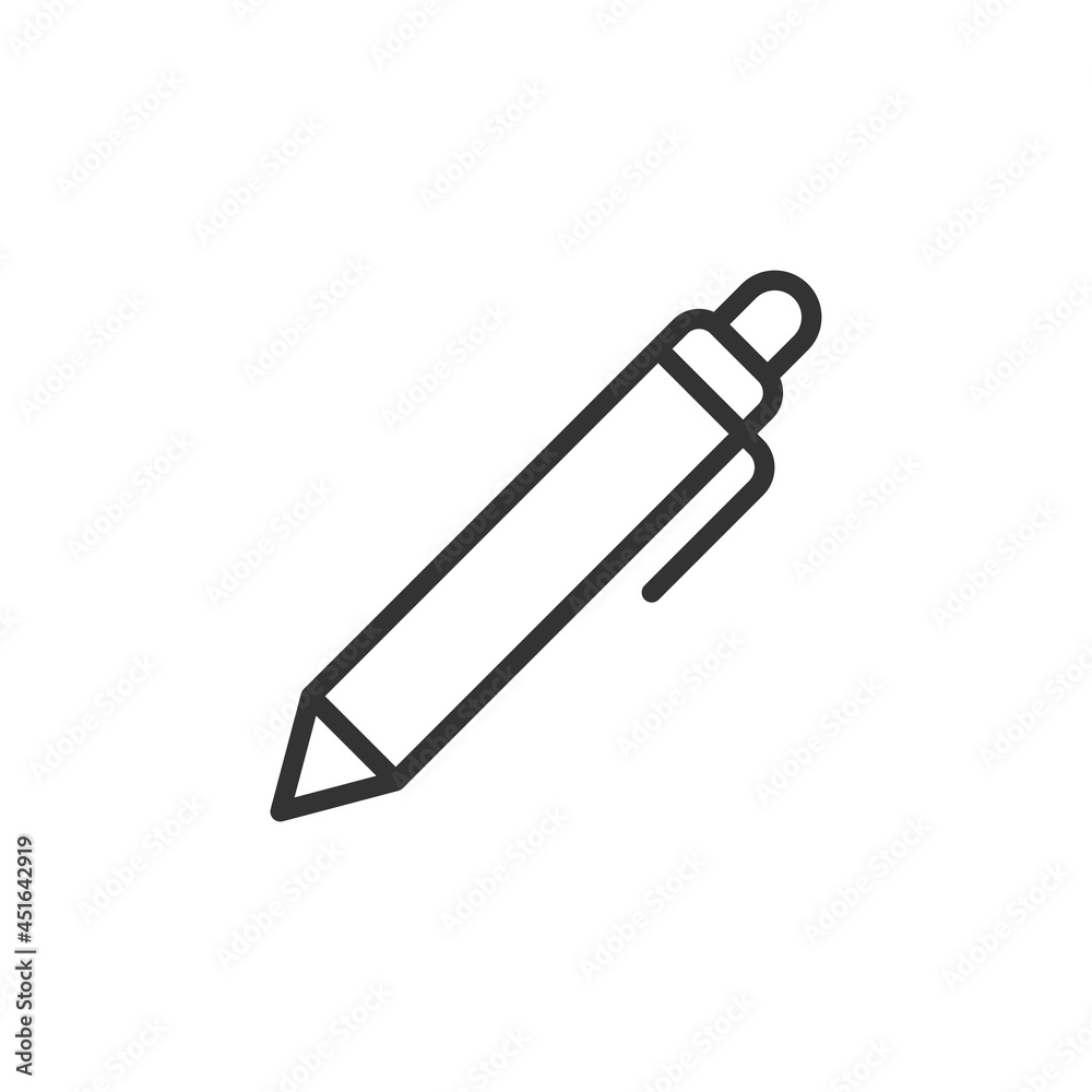 Pen icon isolated on white background. Education symbol modern, simple, vector, icon for website design, mobile app, ui. Vector Illustration