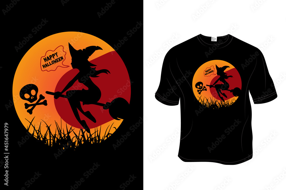 Happy Halloween - Unisex T shirt, Design vector, Greeting card, Poster, Mug Design. Happy Halloween - Unisex T shirt, Design vector, Greeting card, Poster, Mug Design.