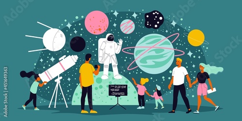 Planetarium Horizontal Illustration