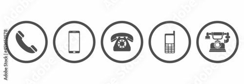 call phone icon set vector sign symbol