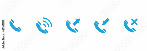 call phone icon set vector sign symbol