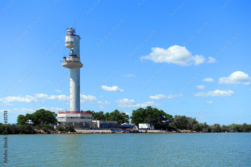 The new lighthouse of Sulina, Danube Delta, Romania, Europe