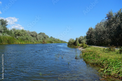 Water channel in Danube Delta  Sulina  Romania