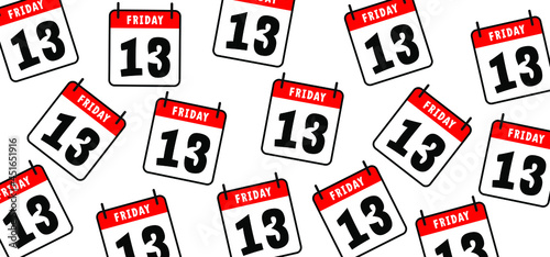 Friday 13 icon. Thirteen lucky number or unlucky number, friday 13th sign. Happy halloween day. Angry day. Flat vector pictogram. Calendar October. 