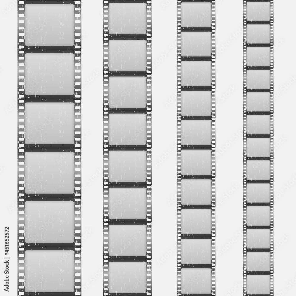 Fototapeta premium Old film movie timer countdown, cinema strip.