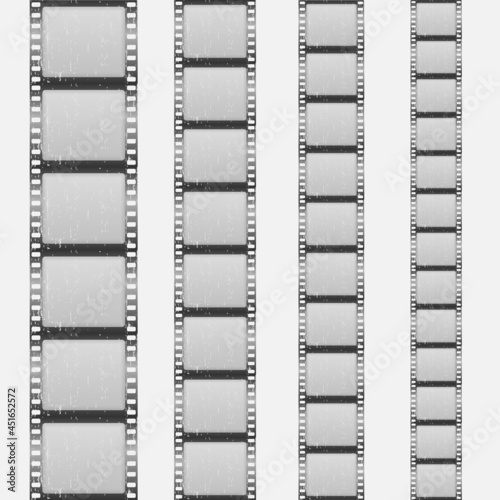 Old film movie timer countdown, cinema strip.