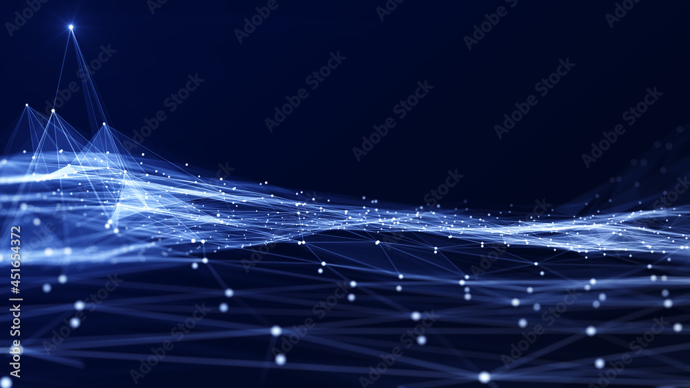 Polygon abstract background concept of dots and lines connected. with a dark background and empty space above. Polygon abstract background concept of dots and lines connected. with a dark background and empty space above.