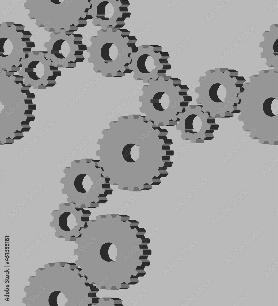 Cogwheels seamless pattern. Isometric vector illustration. Cogwheels seamless pattern. Isometric vector illustration.