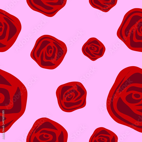 Valentine rosy vector seamless pattern 