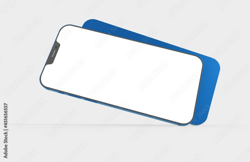 All-screen smartphone mockup isolated 3d All-screen smartphone mockup isolated 3d