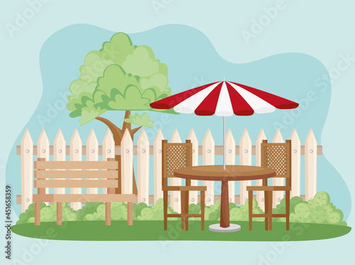 backyard scene garden