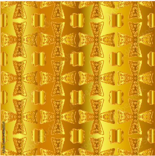 
Geometric vector pattern with yellow and white gradient. gold ornament for wallpapers and backgrounds.
