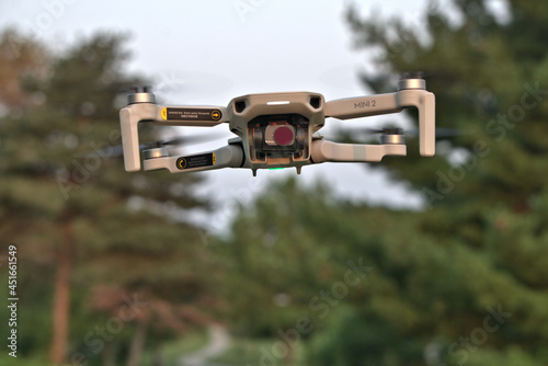 Close up of a drone in flight