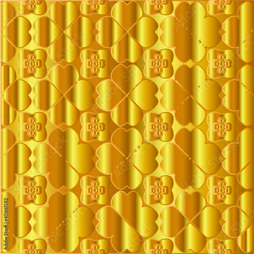 
Geometric vector pattern with yellow and white gradient. gold ornament for wallpapers and backgrounds.